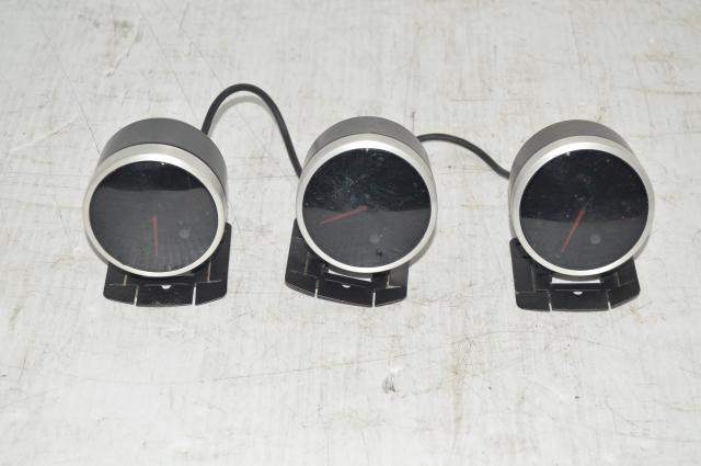 Defi 60mm Smoked Amber Triple Gauge Set (oil pressure/temp & coolant temperature)