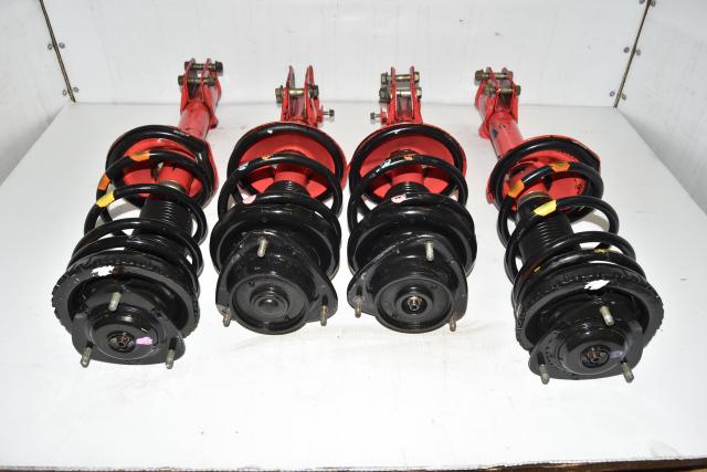 Used JDM Replacement 5x100 GDB WRX STi Red Suspension for Sale 2002-2003