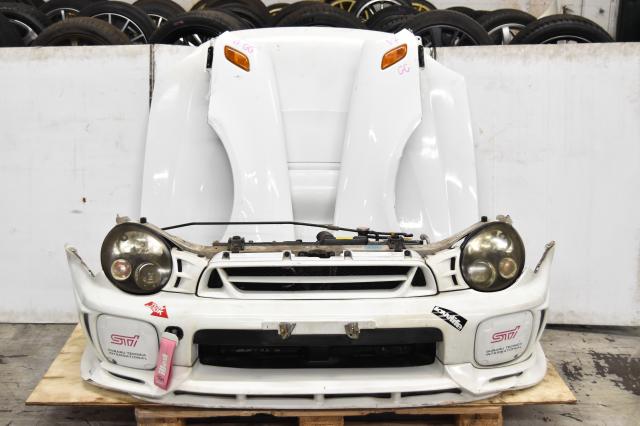 JDM GGB Subaru Version 7 2002-2003 Front Nose Cut Bugeye with Fenders, Hood, HID Headlights, Rad Support